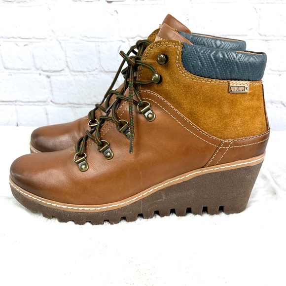 🚫SOLD! •Like New |•PIKOLINOS•| Lace Up Ankle Boots In Brandy - Picture 3 of 15